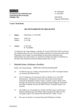 Journal of the 454th Plenary Meeting of the Permanent Council (de)