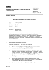 Journal of the 454th Plenary Meeting of the Permanent Council (fr)