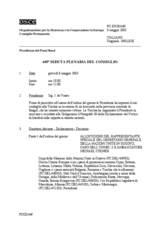 Journal of the 449th Plenary Meeting of the Permanent Council (it)