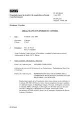 Journal of the 448th Plenary Meeting of the Permanent Council (fr)