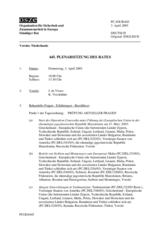 Journal of the 445th Plenary Meeting of the Permanent Council (de)