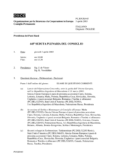 Journal of the 445th Plenary Meeting of the Permanent Council (it)