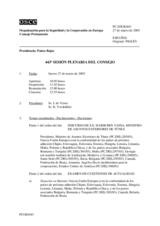 Journal of the 443rd Plenary Meeting of the Permanent Council (es)