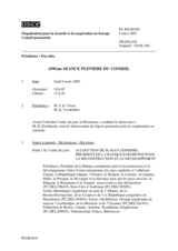 Journal of the 439th Plenary Meeting of the Permanent Council (fr)