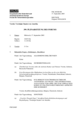 Journal of the 399th Plenary Meeting of the Forum for Security Co-operation (de)