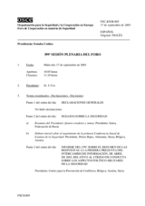 Journal of the 399th Plenary Meeting of the Forum for Security Co-operation (es)