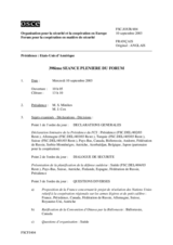 Journal of the 398th Plenary Meeting of the Forum for Security Co-operation (fr)