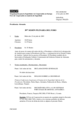 Journal of the 397th Plenary Meeting of the Forum for Security Co-operation (es)