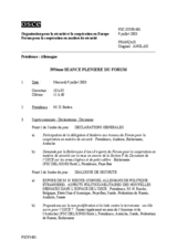 Journal of the 395th Plenary Meeting of the Forum for Security Co-operation (fr)