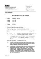 Journal of 394th Plenary Meeting of the Forum for Security Co-operation (de)