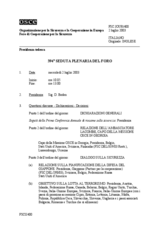 Journal of 394th Plenary Meeting of the Forum for Security Co-operation (it)