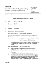 Journal of 394th Plenary Meeting of the Forum for Security Co-operation (fr)