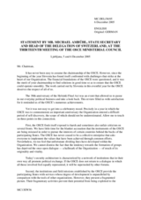 Statement by the Secretary of State of Switzerland