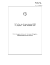 Statement by the Secretary of State of Switzerland (de)