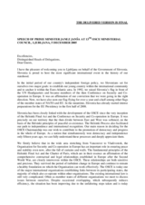 Address by the Prime Minister of the Republic of Slovenia, Janez Jansa