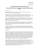 Statement by the Minister of State for European Affairs on behalf of Ireland