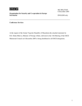 Statement by the Minister of Foreign Affairs of the former Yugoslav Republic of Macedonia