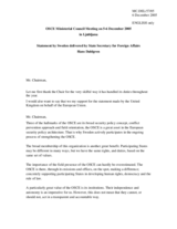 Statement by the State Secretary for Foreign Affairs of Sweden