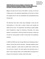 Closing Statement by the Minister of Foreign Affairs of Belgium