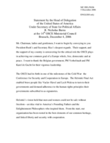 US Statement by Mr. R Nicholas Burns, Under Secretary of State for Political Affairs