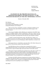 Intervention de  M. Philippe Douste-Blazy,  Ministre Francais des Affaires Etrangeres