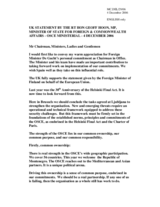 UK Statement by the RT Hon Geoff Hoon, MP, Minister of State for Foreign & Commonwealth Affairs