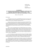 Intervention de S. E. Monseigneur Dominique Mamberti, Secretaire pour les Relations du Saint-Siege avec les Etats