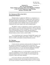 H.E. Mr. Sawanit Kongsiri, Deputy Minister of Foreign Affairs of the Kingdom of Thailand