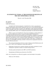 Declaration de la Tunisie