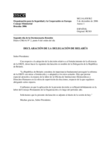 Statement by the Delegation of Belarus (Annex 1 to MC Journal No. 2) (es)