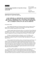 Letter from the chairperson of the Open Skies Consultative Commission on the activities of the OSCC in 2006 (Annex 8 to MC Journal No. 2) (es)