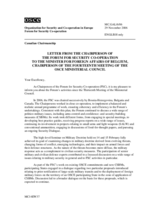 Letter from the Chairperson of the Forum for Security Co-operation
