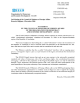 Statement on Nagorno-Karabakh by the Council of Ministers of Foreign Affairs of the Organization for Democracy and Economic Development - GUAM