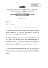 Opening Statement by OSCE Secretary General Marc Perrin de Brichambaut Opening Statement by OSCE Secretary General Marc Perrin de Brichambaut