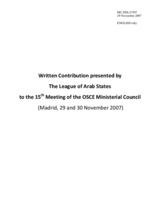 Contribution by the League of Arab States