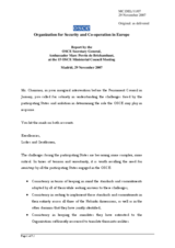 Opening Statement by Mr. Perrin de Brichambaut, Secretary General of the OSCE Opening Statement by Mr. Perrin de Brichambaut, Secretary General of the OSCE