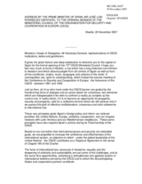 Opening Statement by Mr. Zapatero, Spanish Prime Minister