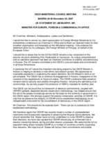 Statement by Mr. Murphy, MP, Minister for Europe, Foreign & Commonwealth Office