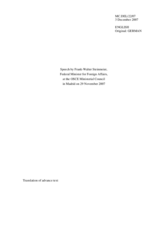 Statement by Mr. Steinmeier, Federal Foreign Minister of Germany