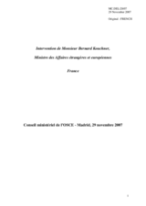 Statement by Mr. Kouchner, Minister for Foreign and European Affairs, France (fr)