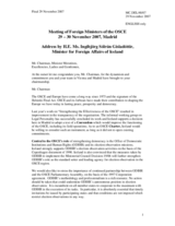 Statement by Ms. Gisladottir, Minister for Foreign Affairs of Iceland