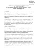 Statement by Mr. Gahr Store, Foreign Minister of Norway