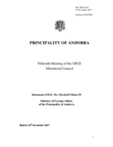 Statement by Ms. Mateu Pi, Minister of Foreign Affairs, Andorra (es)