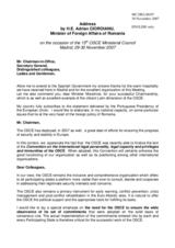 Statement by Mr. Cioroianu, Minister for Foreign Affairs of Romania