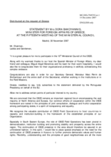 Statement by Ms. Dora Bakoyannis, Minister of Foreign Affairs, Greece
