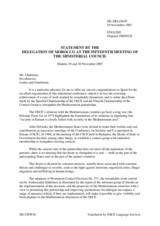 Statement by Amb. Zniber, Morocco