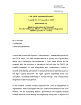 Statement by Ms. Grabar-Kitarovic, Minister of Foreign Affairs and European Integration of Croatia