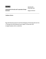 Statement by Amb. Aydogdyev, Permanent Representative of Turkmenistan to the OSCE (ru)