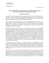 Common Position of the Asian Partners for Co-operation for the Meeting with OSCE Troika
