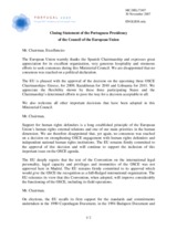 Closing Statement of the Portuguese Presidency of the Council of the European Union